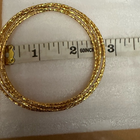 24k gold plated  Bangle Set - Picture 1 of 3